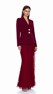 Bordo Güpür Etekli Blazer Abiye  Takım